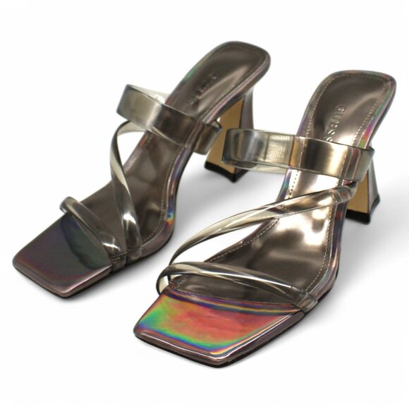 Guess Women S Lucite Transparent-Strap Sandals - Picture 1 of 8